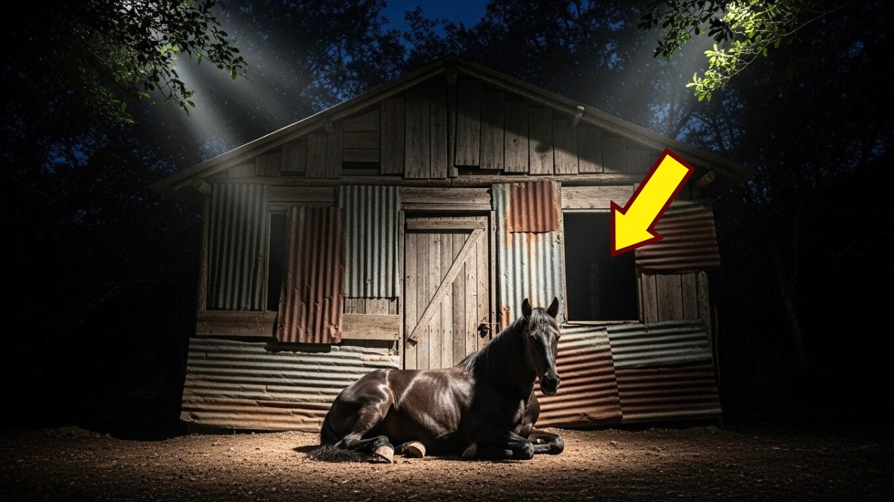 El Caballo Salvaje Dormía Frente a la Cabaña — El Granjero Descubrió a Quién Estaba Protegiendo