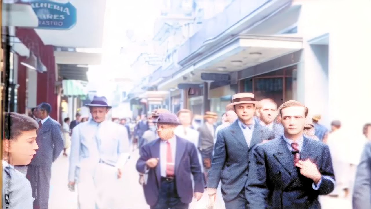 Rio De Janeiro 1940s in color, during World War II [60fps,Remastered] w/sound design added