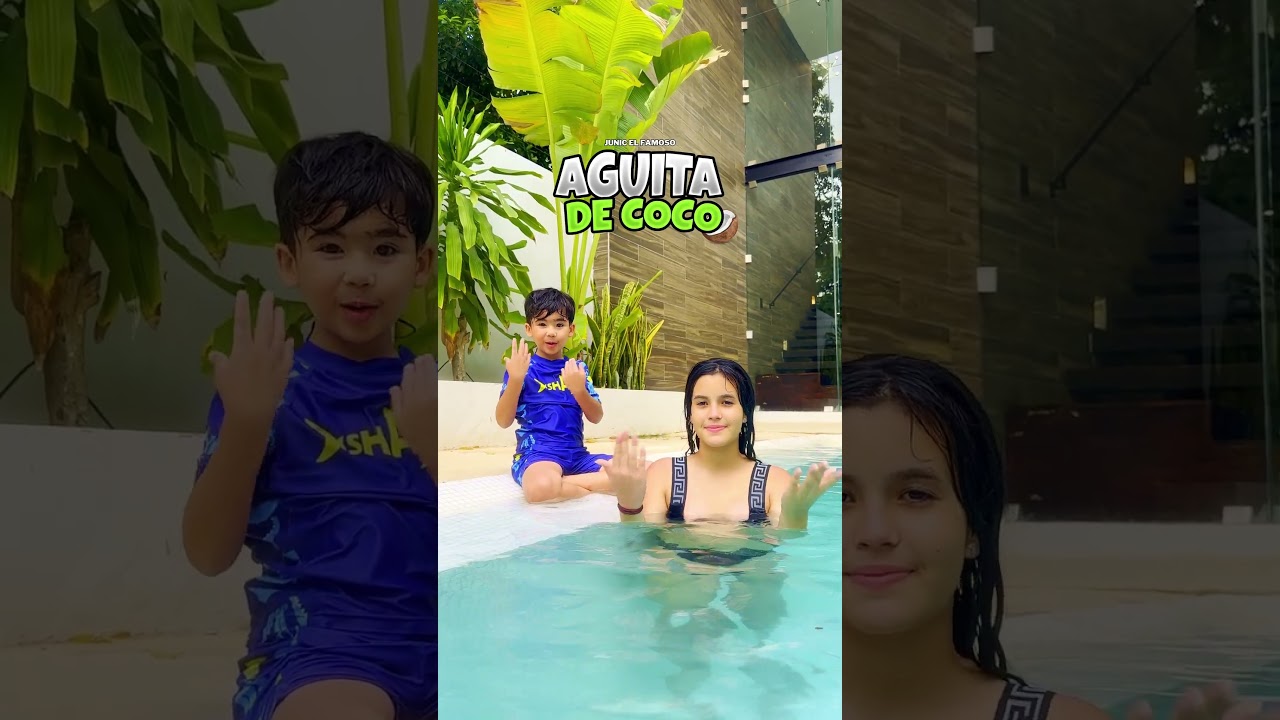 🏖 JUNIC EL FAMOSO - AGUITA DE COCO (TREND) en la mansión con mi hermana 