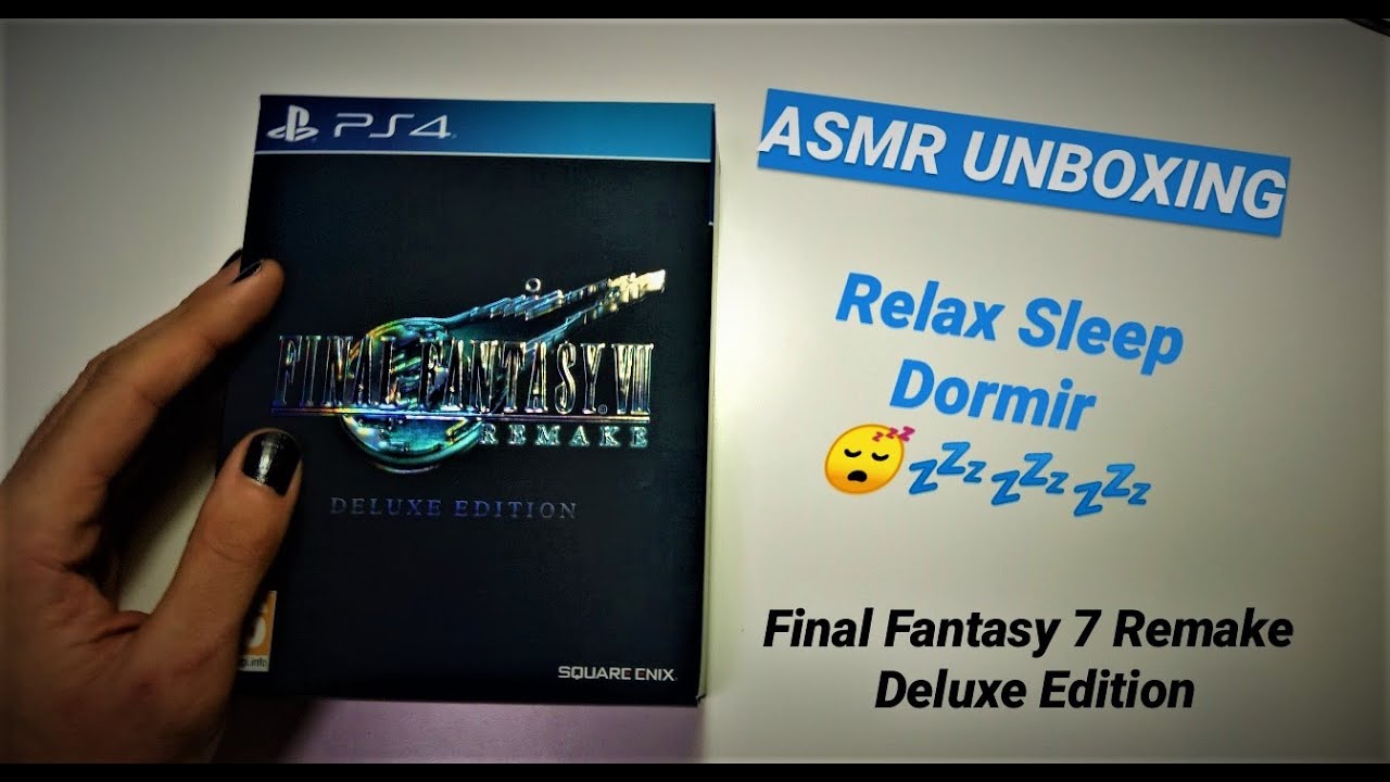 ASMR DORMIR/SLEEP (español/english) UNBOXING FINAL FANTASY 7 REMAKE (OST, ARTBOOK, STEELBOOK)tapping