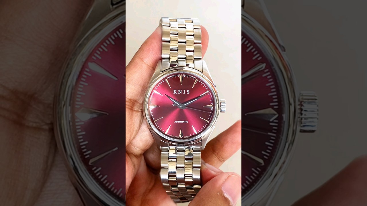 KNIS - Red Wine Sunray Dial KN001-RD Automatic #kniswatch #reddial #microbrandwatch #microbrand