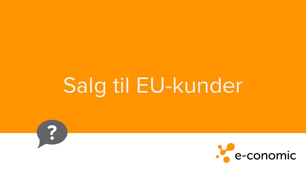 Salg til eu-kunder