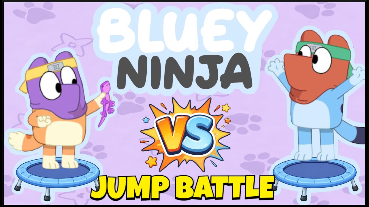 BLUEY NINJA Brain Break | Kids Movement Game | Jump Battle