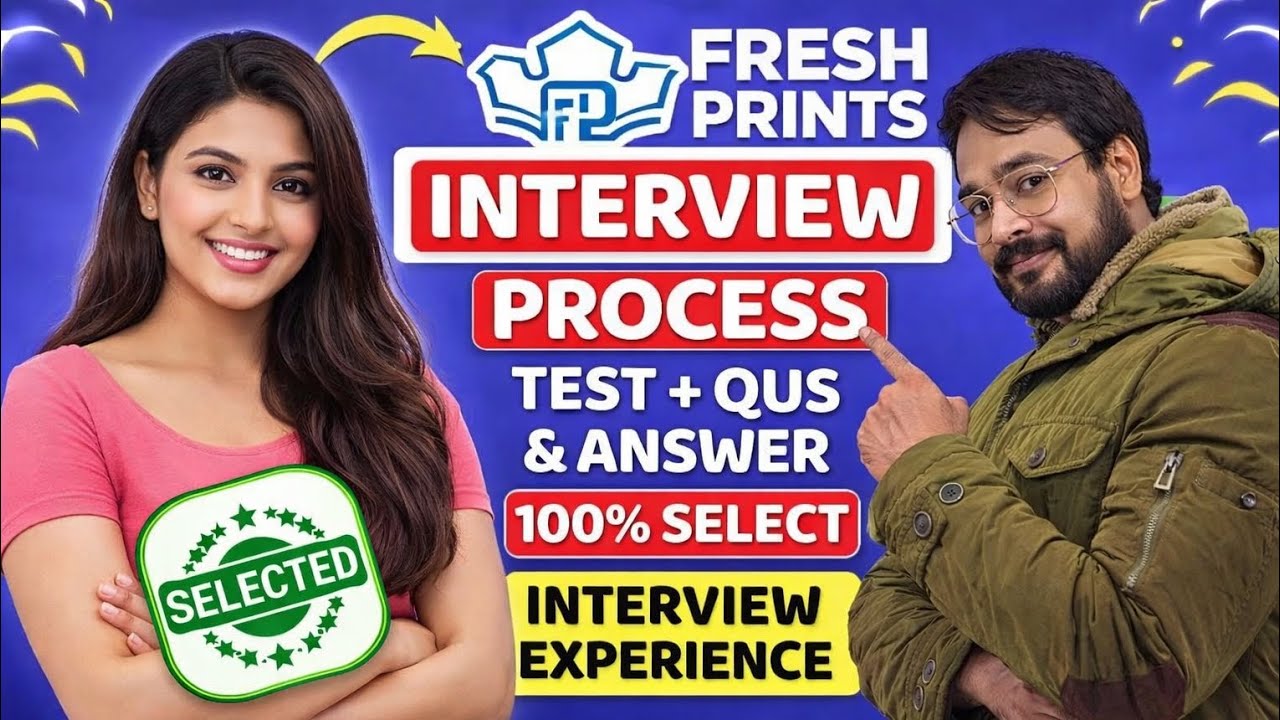 100% Work from home job| Fresh Prints Interview Process 2026 | Test + Q&A | Interview Experience | 