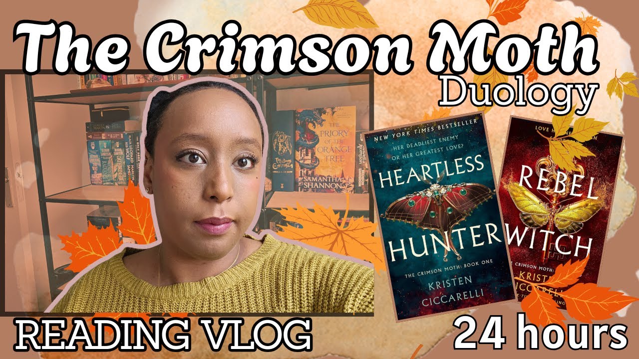 My first Cozy 24 Hour Reading Vlog 🍂 | Falling Into The Crimson Moth Duology 🦋 + mini unhaul