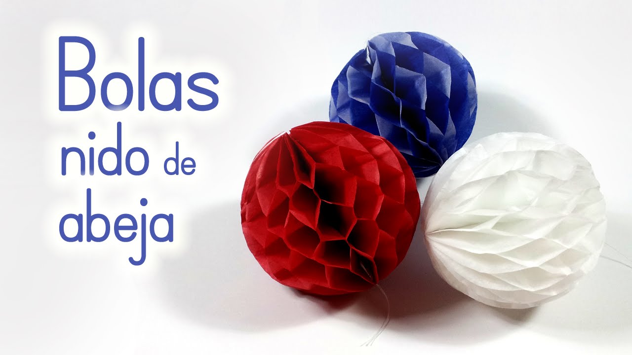 Manualidades: BOLAS (pompones) de Nido de Abeja para DECORAR - Innova Manualidades