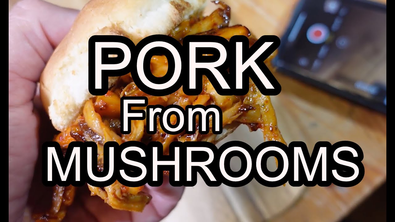 Making Vegan Pulled Pork from King Oyster Mushrooms - 2 Minute Recipes