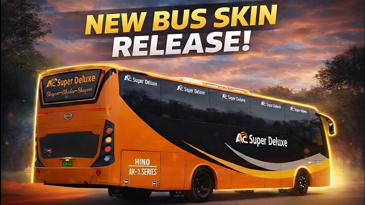 AC Super Deluxe New Bus Skin For Bus Simulator Indonesia (2026)