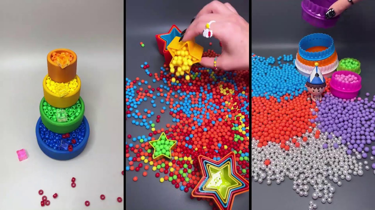 Satisfying Beautiful Beads, Colorful Balls, Haba Slope, Xylophone,  Falling Beads Reverse Video ◀️