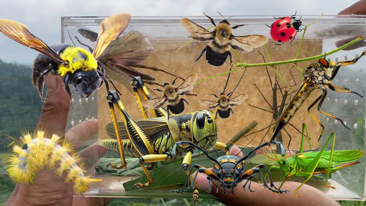 What does it feel like to be bitten by a robber fly insect‼️caught lots of beautiful insects