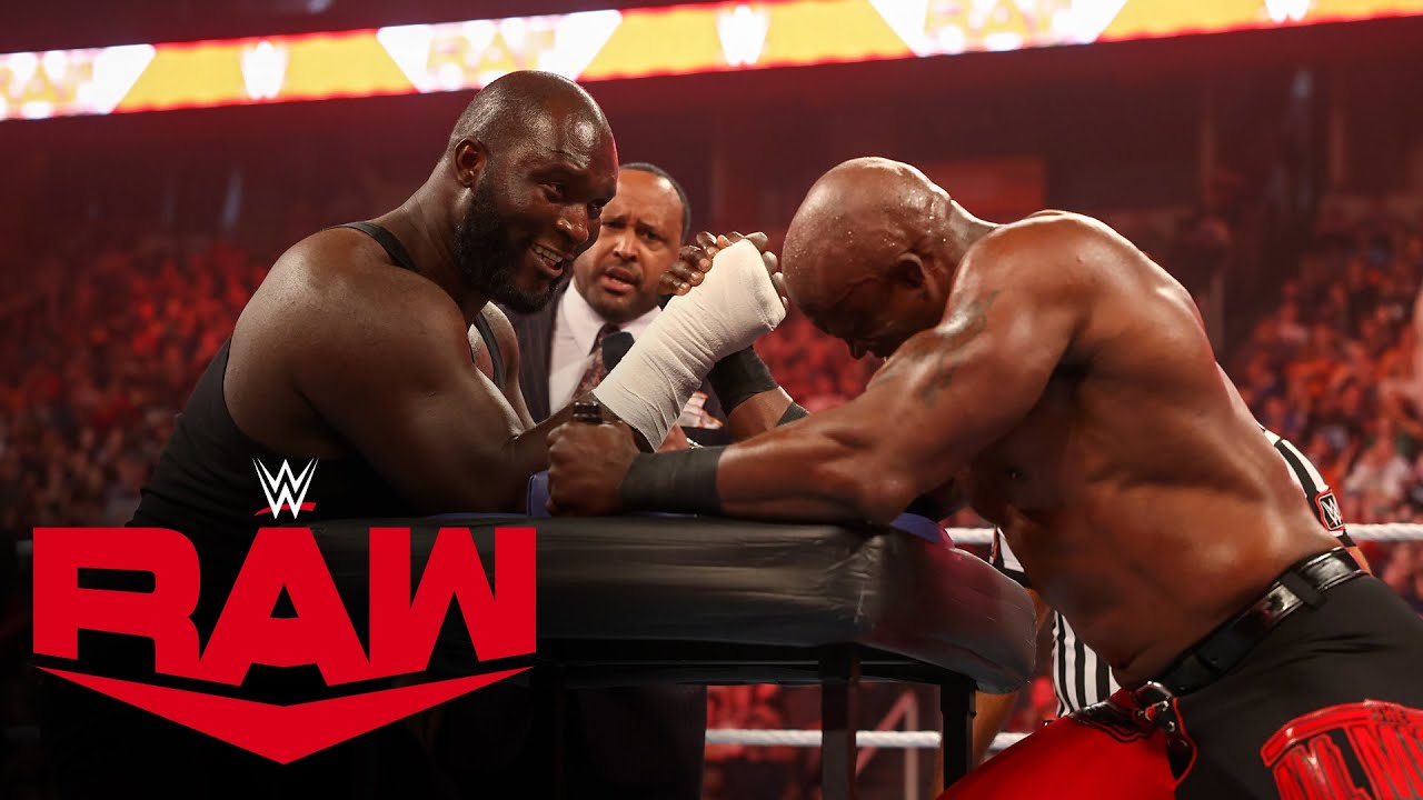Bobby Lashley vs. Omos - Arm Wrestling Challenge: Raw, April 25, 2022
