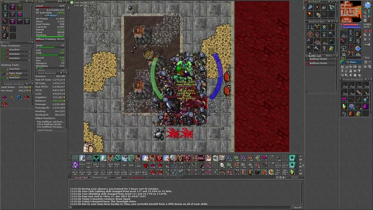 Beczo Hunts #11 800+ EK SOLO Bulltaurs -1 (first floor) ~7.2kk RAW + 1,5kk PROFIT