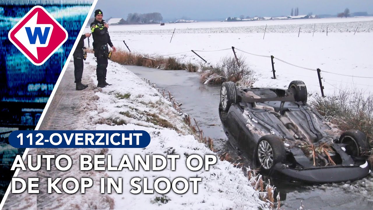 Ongelukken op de weg en dak staat op instorten door winters weer | 112-overzicht