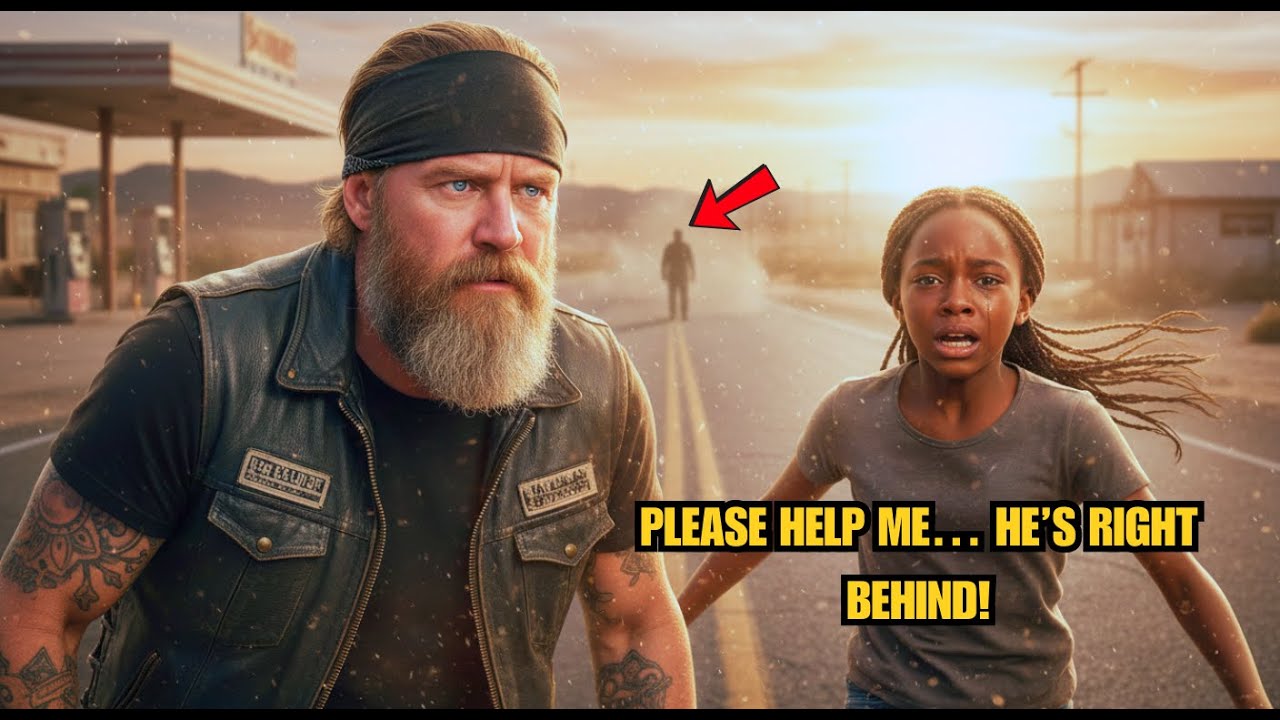 Black Girl Ran to Biker at Desert Station as a Shadow Followed Her