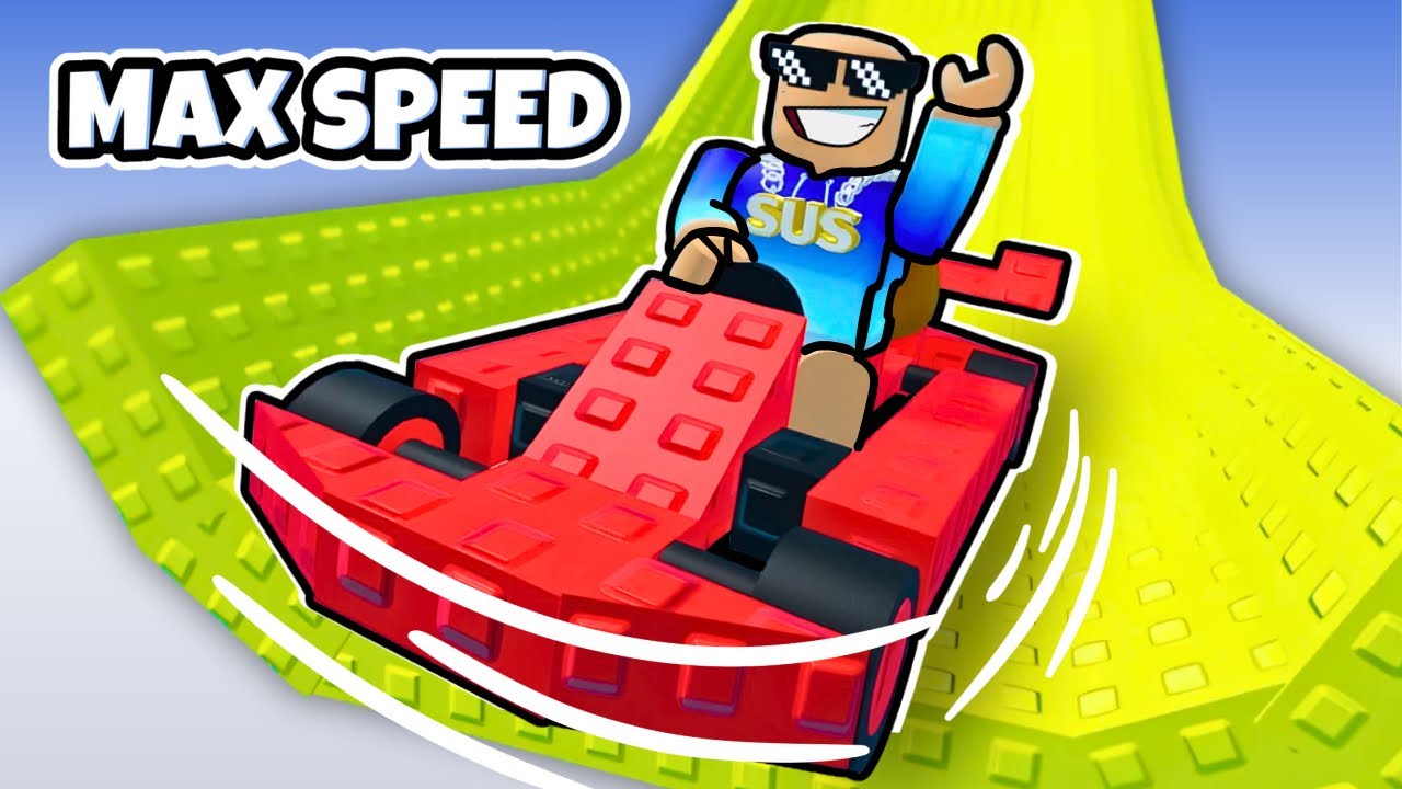 Going MAX SPEED in Roblox Ride a Cart Down a Slide...