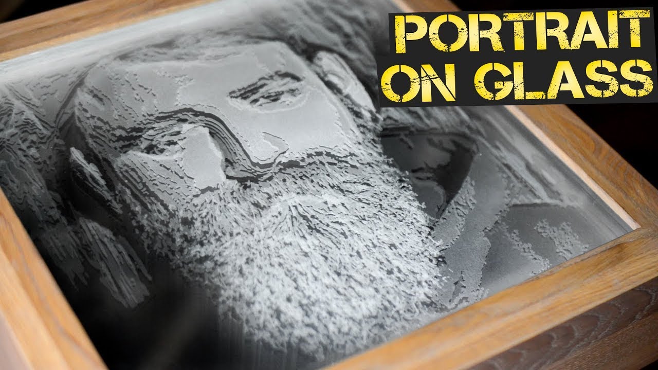 Living Portrait Made of Glass