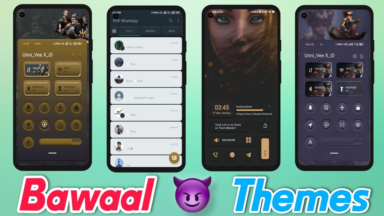 Top 3 Secret Miui 12 Premium Themes| MIUI 12 Theme Change Whatsapp Ui | Miui 12 Paid Theme used Free