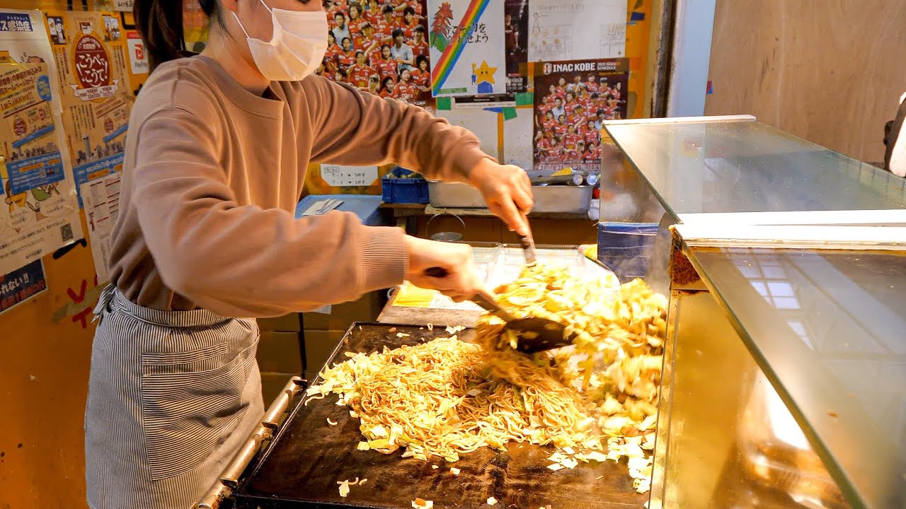 【Great Taste And Amount!!】Cost Worthy Iron Plate Gourmet Made By The Sales Girl:Japanese street food