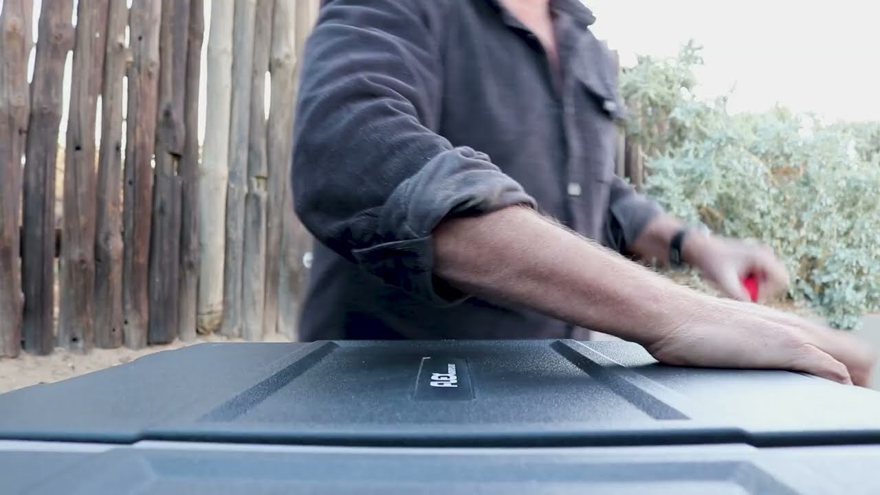 Flex Adventures TW95 12v double door camping fridge/freezer at Inverdoorn with Mal Kamper