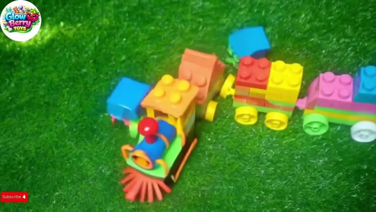 The Magic Colorful Blocks Train on Green Grass ✨🚂🧱🌿 | 3D Kids Fun Story
