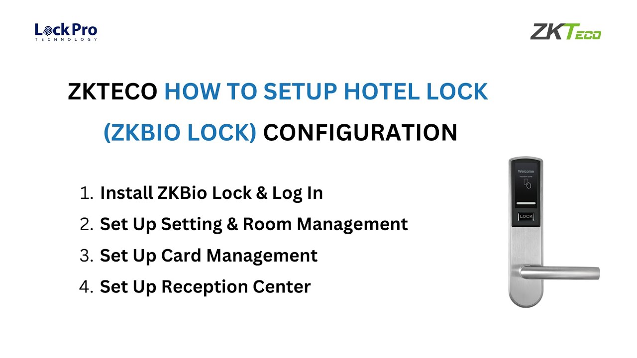 HOW TO SETUP HOTEL LOCK (ZKBIO LOCK) 2024 ?