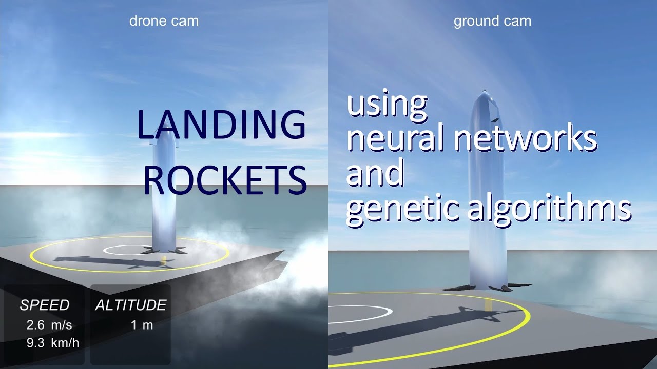 Landing rockets using Neural Networks and Genetic Algorithms