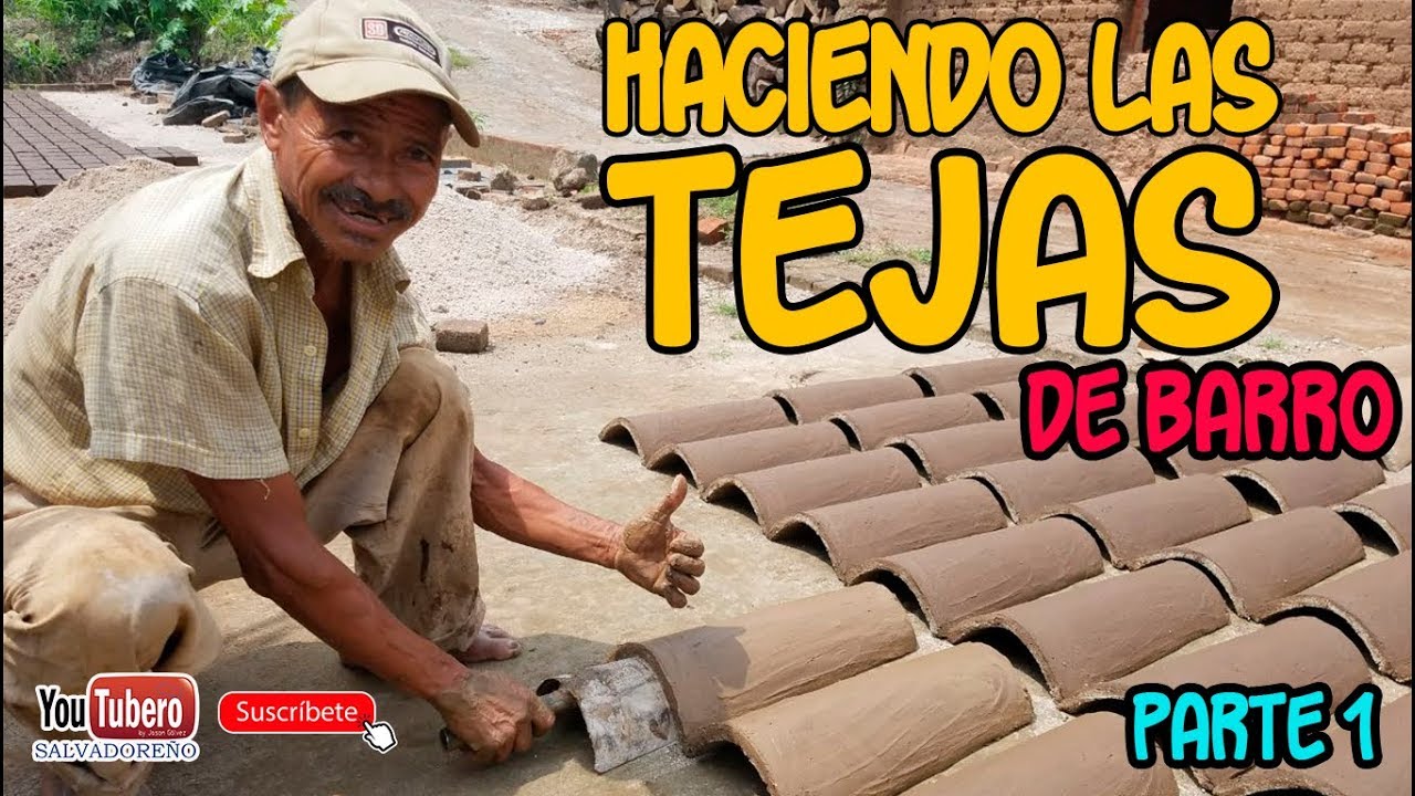 Como se elaboran las Tejas de Barro  ARMENIA SONSONATE en el Salvador svl  parte 1 ys