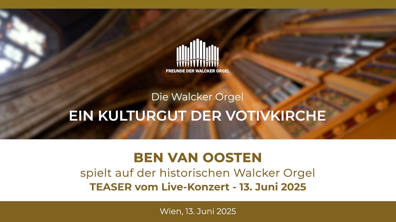 BEN VAN OOSTEN | Konzert-Teaser vom 13.06.2025 | 3 Min. Extrakt aus Max Reger - ORGELKLANG 2025