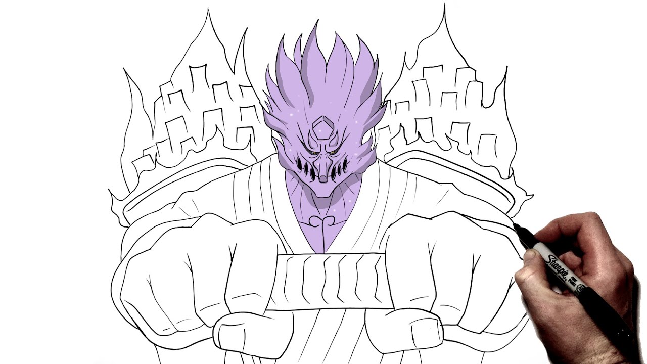 How To Draw Indra's Perfect Susanoo | Step By Step | Naruto