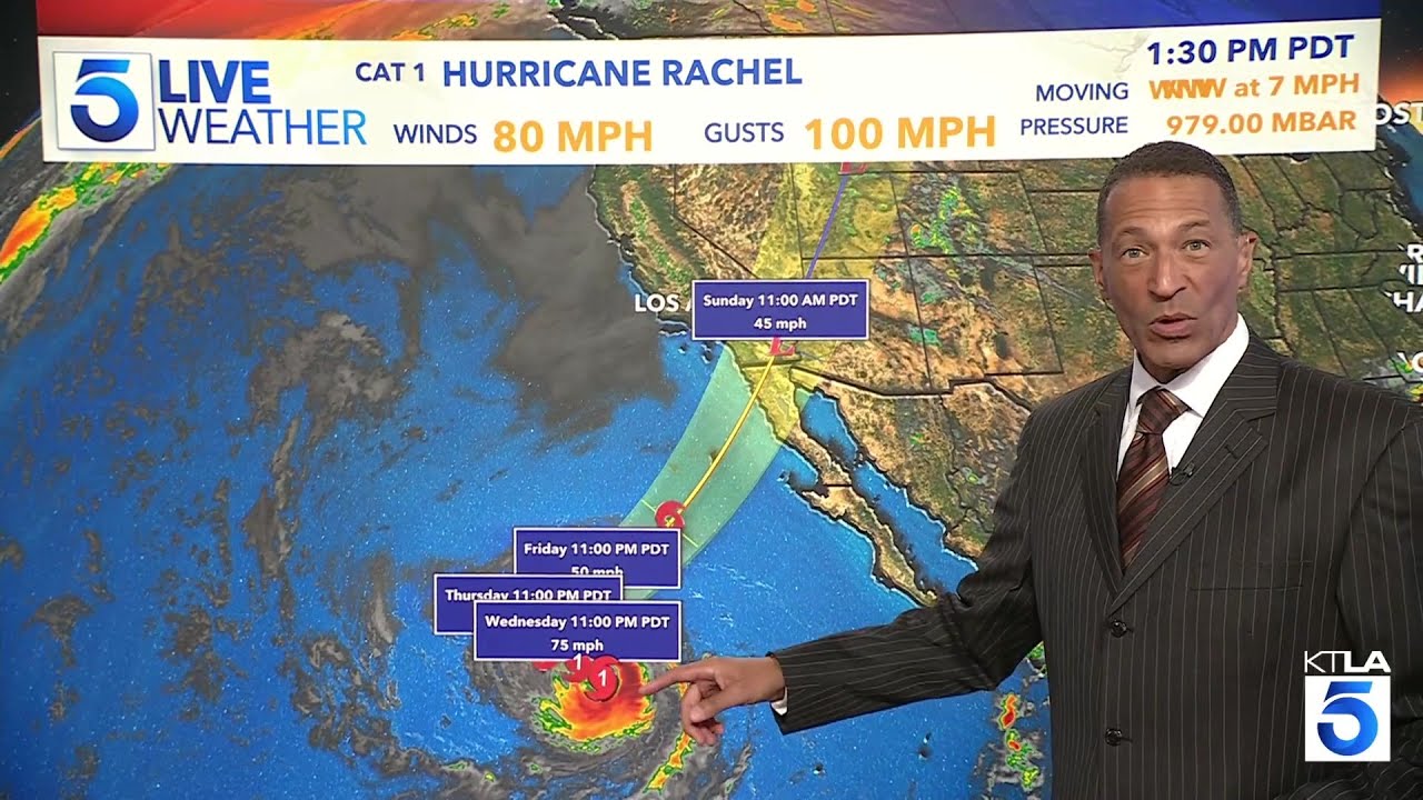 Hurricane Rachel&rsquo;s projected path includes Southern California