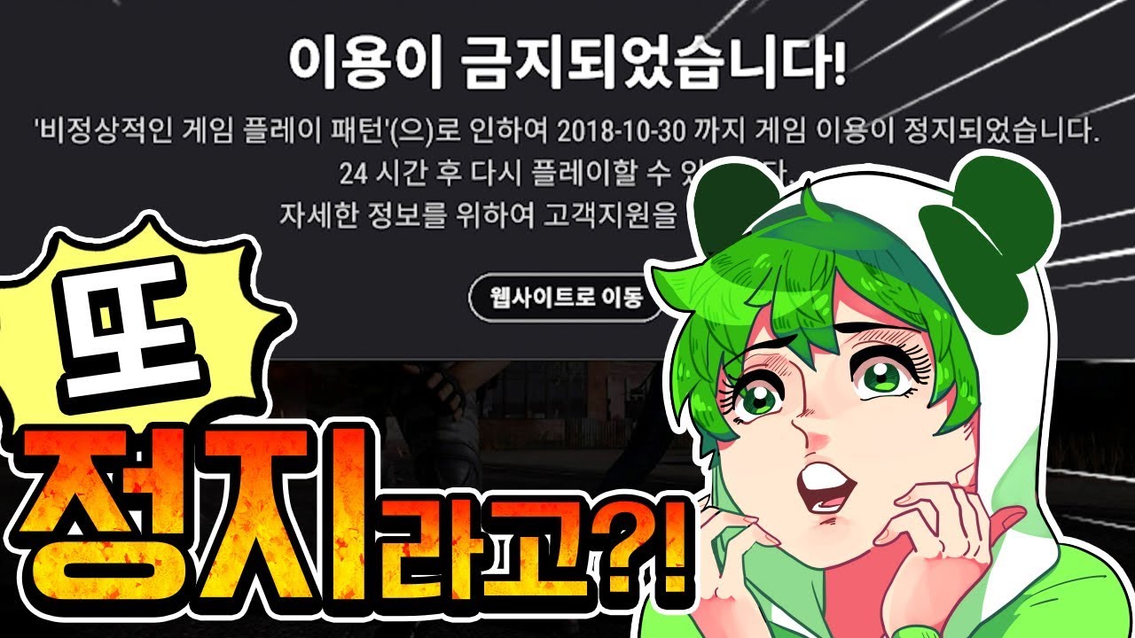 정지 사유 : 비정상적으로 반동 너무 잘 잡음 (배틀그라운드-PUBG) [연다]