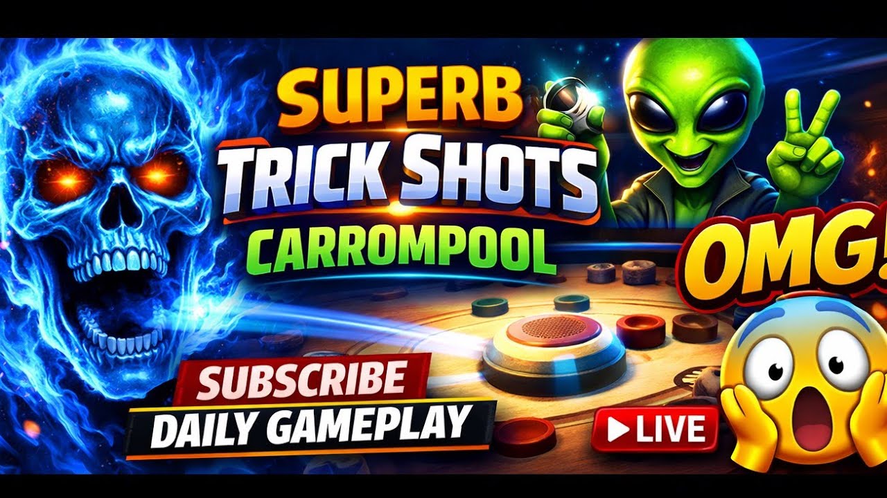 👽🔥Carrom Indirect Trickshots💀🔥#Er Nilstar Yt Carrompool Live@ernilstargaming#subscribe#share