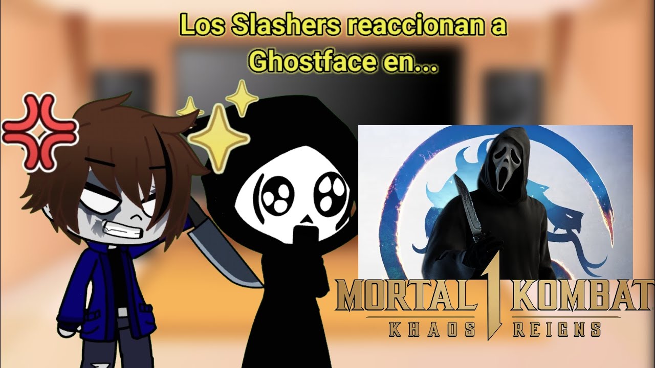 Los slashers reaccionan a Ghostface en Mortal Kombat 1: Khaos Reigns// Dark Fénix HTF// Gacha Club