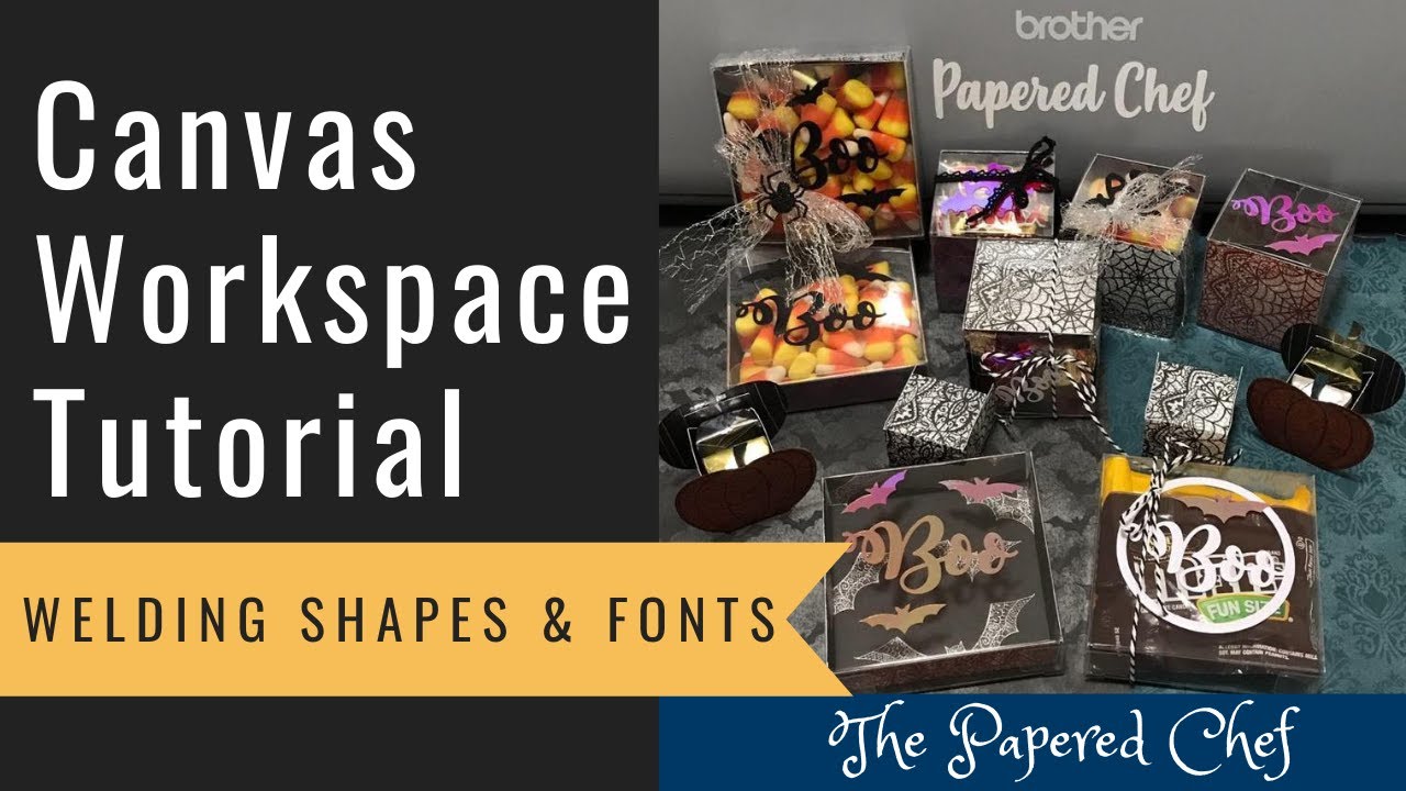 Canvas Workspace Tutorial - Welding Shapes and Fonts - Magic in This Night Halloween Treats - SDX125
