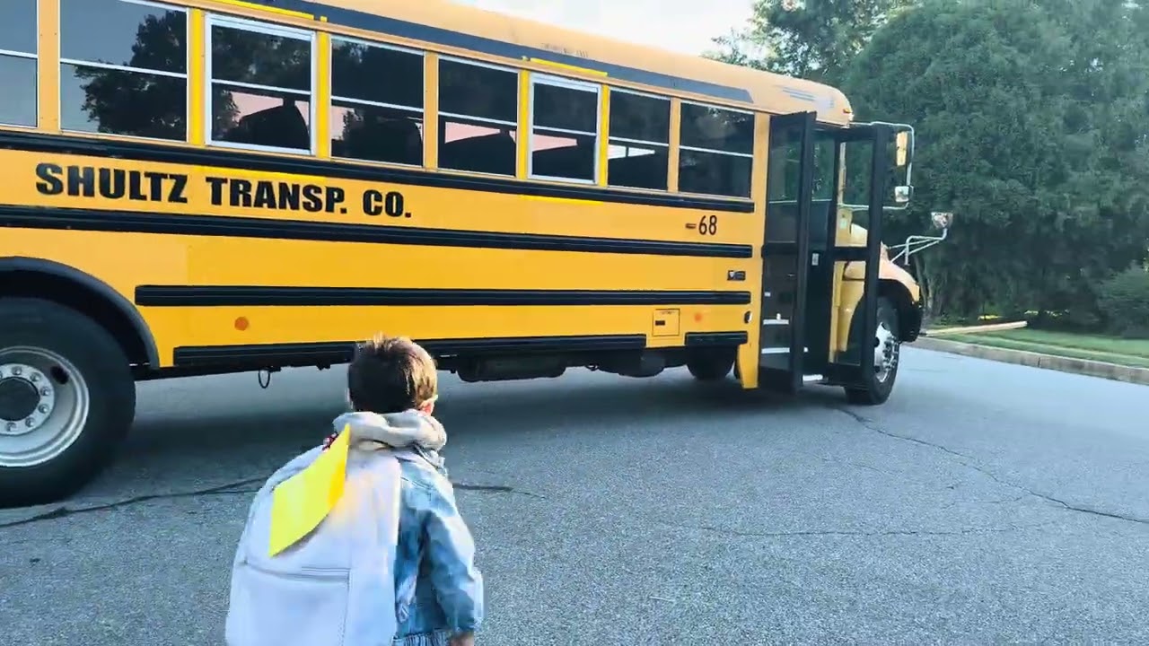  waiting for school 🚌 bus 