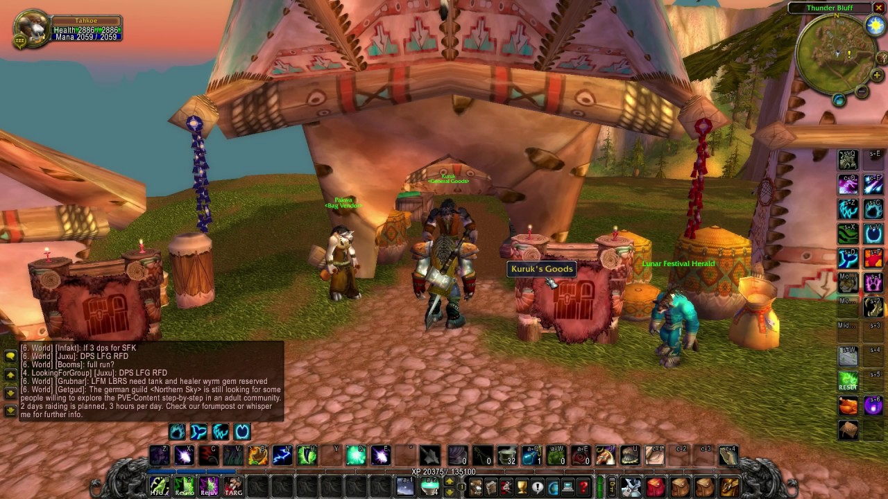 Where is General Goods vendor in Thunder Bluff - Vanilla WoW  Elysium