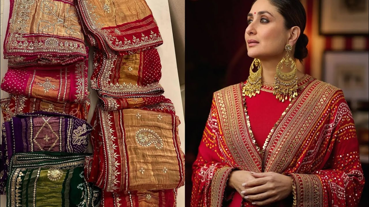 Luxury Designer Wear Dresses | Wedding & Party Wear | Chunri Kamdani Dupatta | Din Collection