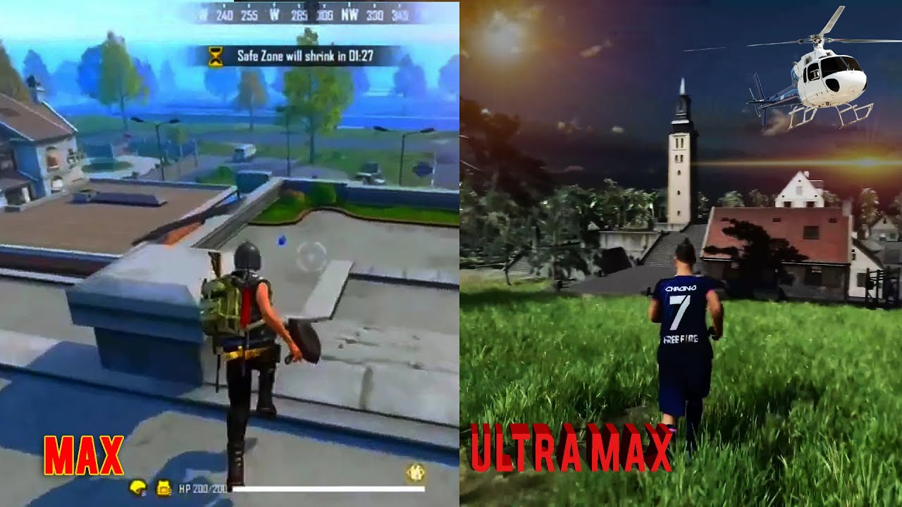 free fire max vs free fire ultra max gameplay