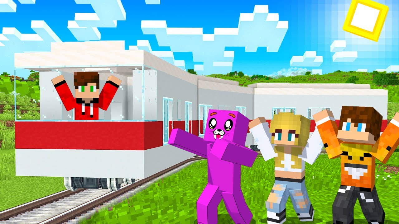 WYBUDOWALIŚMY NAJWIĘKSZY JEŻDŻĄCY POCIĄG w Minecraft!
