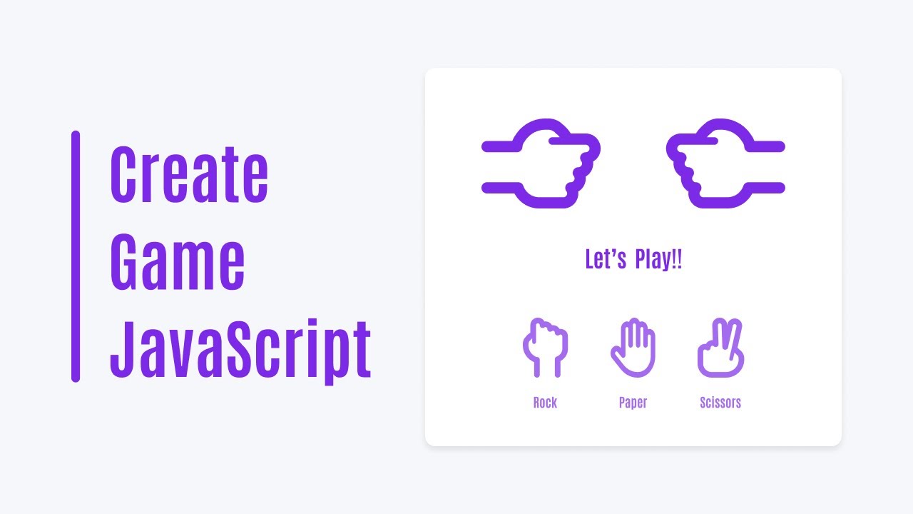 Build Rock Paper Scissors Game in HTML CSS & JavaScript