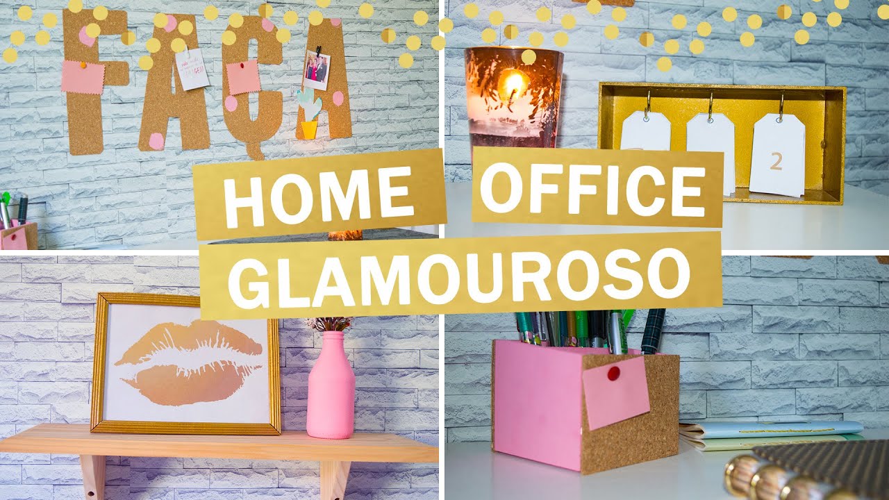 Ideias FÁCEIS e BARATAS de decoração para HOME OFFICE - DIY