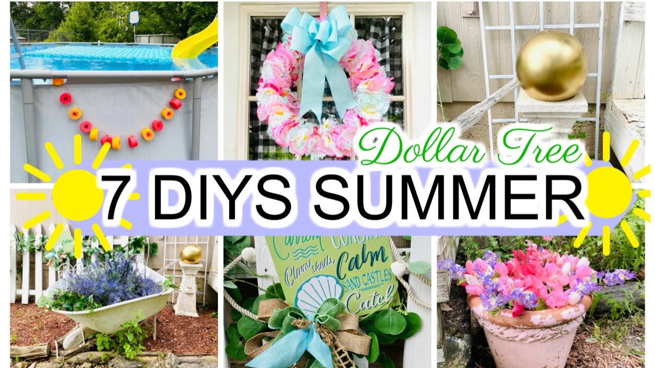 7 DOLLAR TREE SUMMER OUTDOOR GARDEN DECOR CRAFTS 🌼WREATH Olivia’s Romantic Home DIY