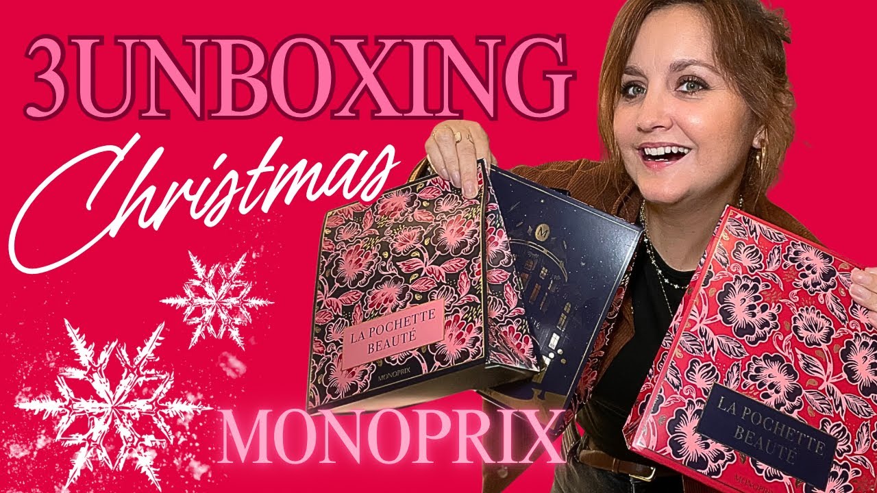 ON DÉCOUVRE 3 pochettes cadeaux Noël makeup et skincare MONOPRIX à 14,90€ !! 😍🫣