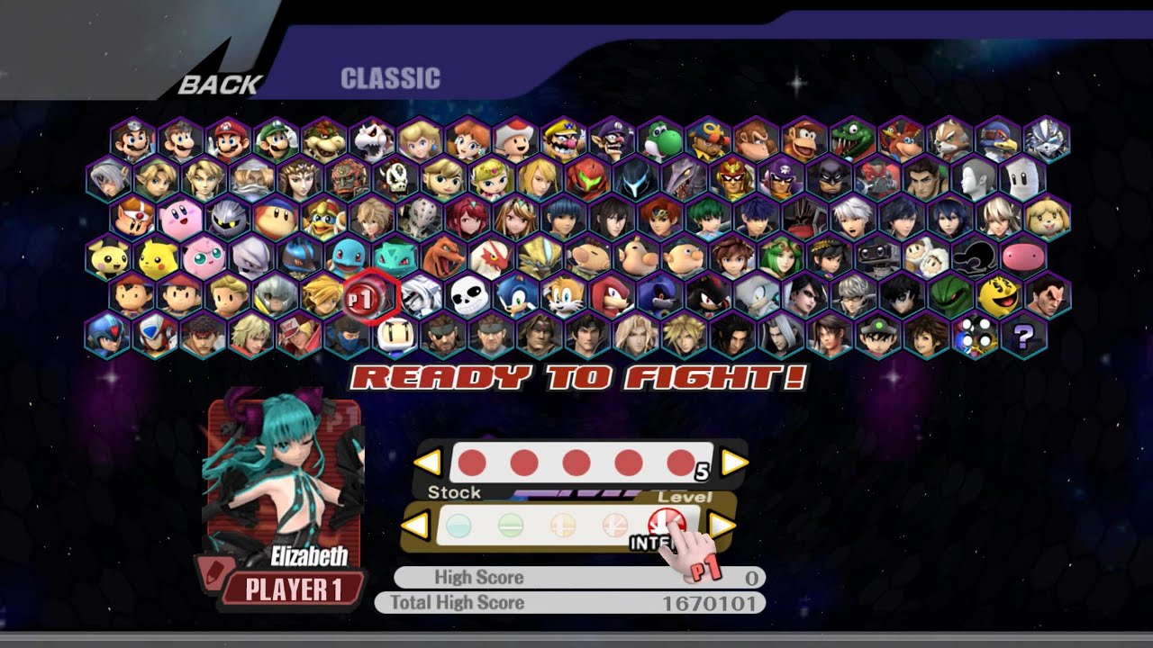 smash pmex remix classic mode with Elizabeth