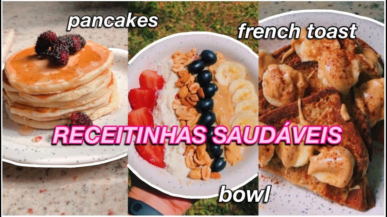 IDEIAS DE CAFÉ DA MANHÃ SAUDÁVEL| crepe, smoothie, bowl, mingau de banana, french toast, panqueca