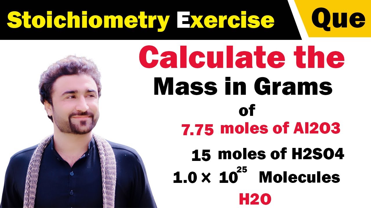 Calculate the mass in grams of the Following Compound || 7.75 moles of Al2O3 , 15 moles of H2SO4