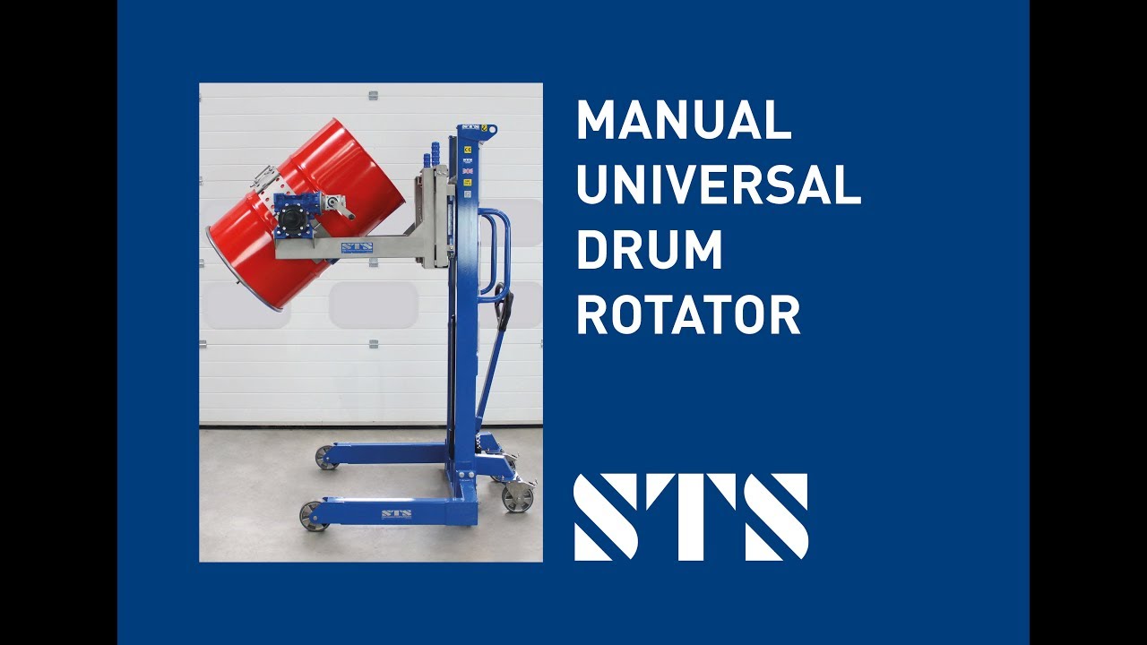 Universal Drum Rotator - Manual-Hydraulic Lift (Model: STM01-DRU01)