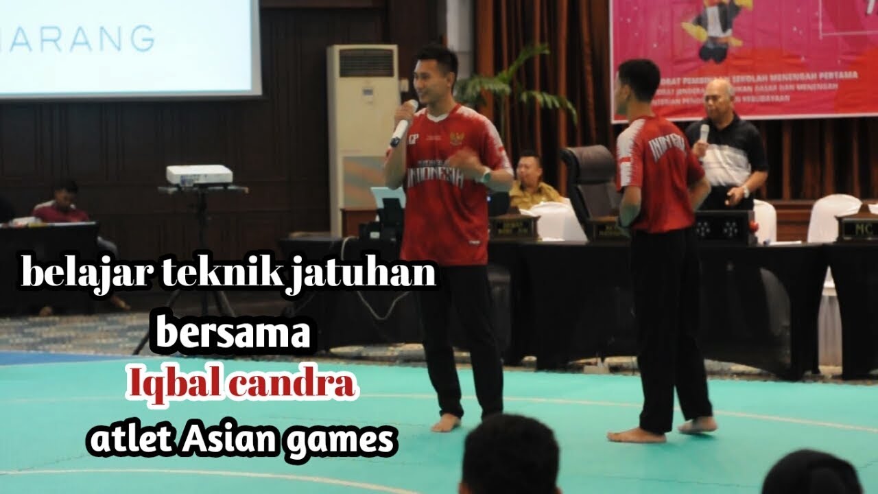 Latihan teknik jatuan bersama Iqbal candra atlet Asian games