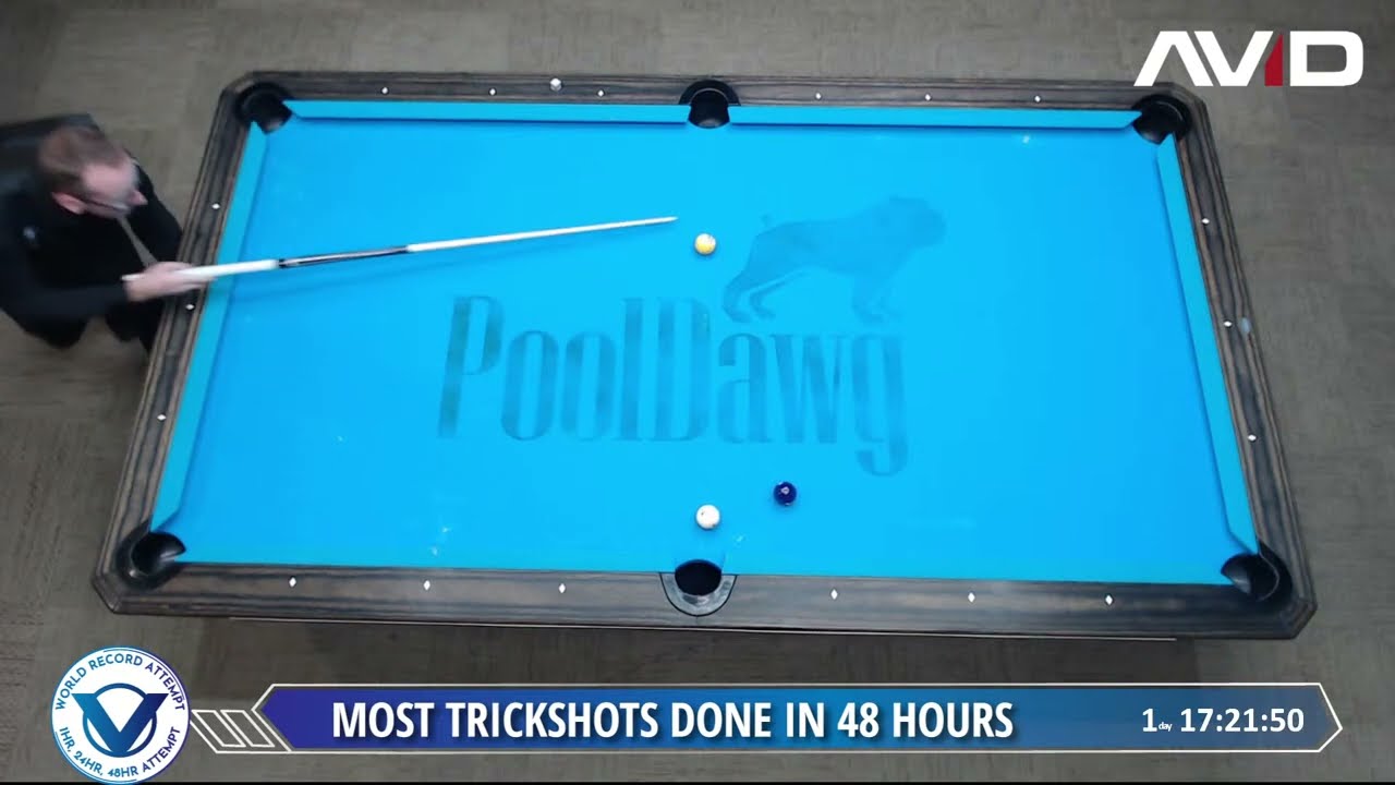48 HOURS POOL TRICKSHOT - WORLD RECORD ATTEMPTS! PART 2