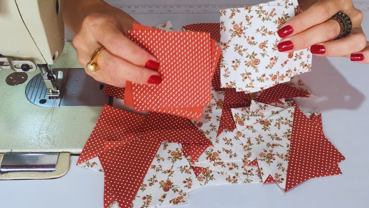 MARAVILHOSO Bloco de PATCHWORK Só com QUADRADOS
